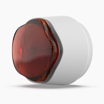 Description: Banshee Excel Lite Conventional Sounder & Xenon Indication, White, Amber Lens, IP45