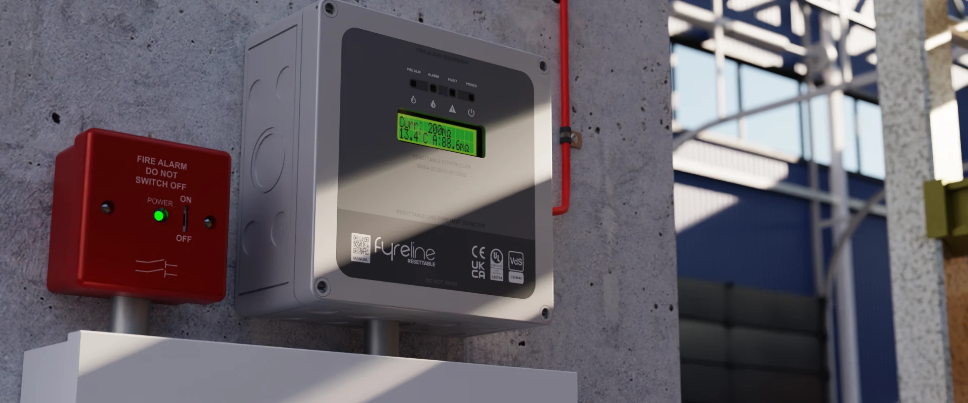 FyreLine Resettable Linear Heat Detection for Storage Racks Eurofyre